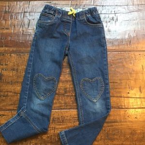 Mini Boden Heart Patch Jeans